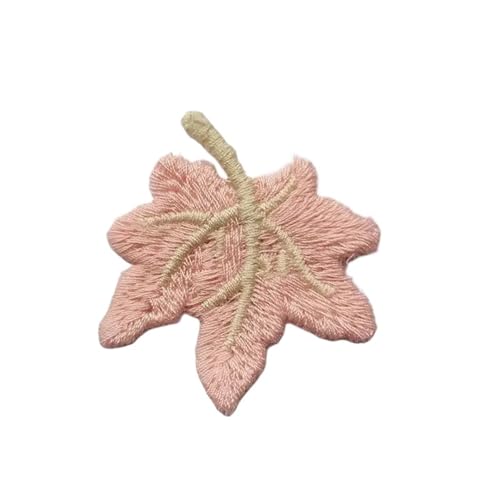 Ahornblatt-Blumen-Stickerei-Applikationen, handgefertigt, Nähzubehör, Aufnäher für Kopfbedeckung, Kleidung, Dekoration für Hosen, Rosa, 20 Stück von GMVZGQW