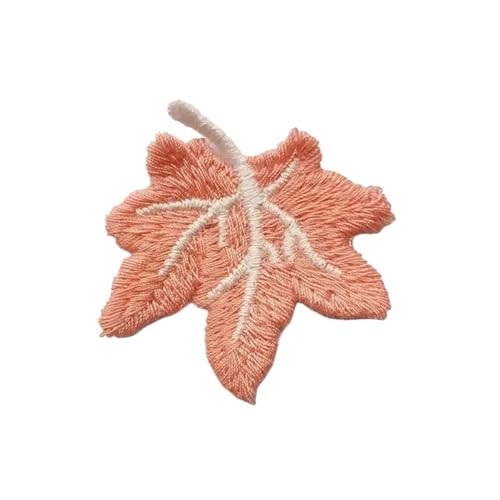 Ahornblatt-Blumen-Stickerei-Applikationen, handgefertigt, Nähzubehör, Aufnäher für Kopfbedeckungen, Kleidung, Dekoration für Hosen, Orange, 20 Stück von GMVZGQW