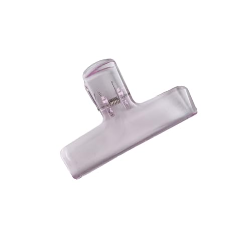 Binder-Clips, 2 Stück, transparente Büroklammern, Notizbuch, Lesezeichen, Datei, Dokumente, Tickets, Clips, Index-Seitenhalter, Bindezubehör für Büro (2 Stück, Rosa) von GMVZGQW