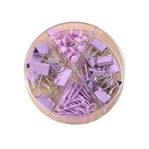 Binder-Clips, Büroklammern, Kartennadeln, Pinnnadeln, Set, Dateien, Dokumente, Testpapier, Quittungen, Aufbewahrungsclips, Schule, Büro, Schreibwaren für Büro, Lila, 72 Stück Binder-Clips, Büroklammern, Kartennadeln, Pinnnadeln, Set, Dateien, Dokumente, Testpapier, Quittungen, Aufbewahrungsclips, Schule, Büro, Schreibwaren für Büro, Lila, 72 Stück von GMVZGQW