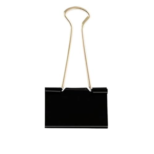 Binder-Clips, Metall-Büroklammern, 19, 25, 32, 41, 51 mm, Foldback-Metallklammern, schwarze Griffklemmen, Papier, Dokumente, Büro, Schule, Schreibwaren für Büro (Größe 03), 10 Stück von GMVZGQW