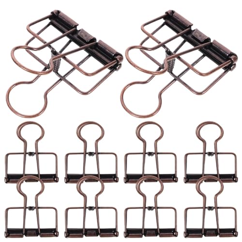 Binder-Clips, Metallklammern, Dokumentenbuchklammern, Büroklammern, Metalllegierung, Bürobedarf, Binder-Clips für Büro (wie abgebildet), 10 Stück von GMVZGQW