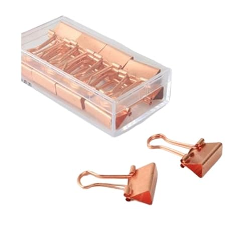 Binder-Clips, goldfarben, Metall, Schwalbenschwanz-Clip, Ticket-Sammlung, Bürobedarf, Bürozubehör, Büroklammern, Büroklammern, Büroklammern, Binderklammern für Büro (Roségold) von GMVZGQW