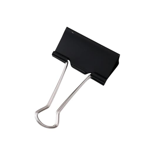 Binder-Clips, große Metallklammern, 32 mm, 41 mm, 51 mm, Notizen, Briefe, Büroklammern, Bürobedarf, Bindung, Sicherung für Büro (41 mm), 12 Stück von GMVZGQW