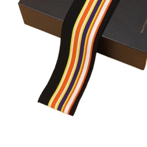 Elastische Bündchen, gerippte Bündchen, gerippt, gekämmt, Regenbogen-Bündchenstoff, gestreift, Stretch zum Nähen, Basis, Hemden, Stricken, Halsausschnitt, 5 x 85 cm (Farbe 29) von GMVZGQW