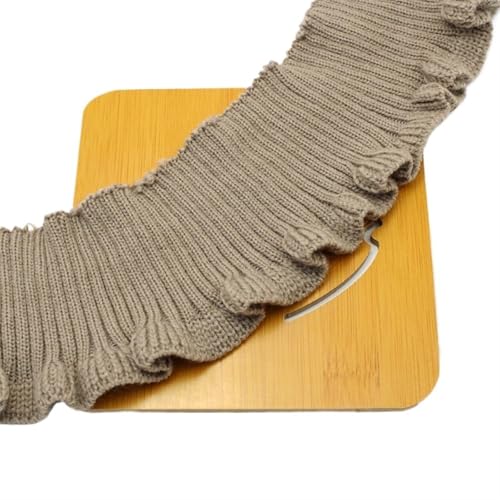 GMVZGQW Elastische Bündchen, gerippte Bündchen, Winterstrick, gerippter Bündchenstoff, Spandex, gerüschter Stoff für Damenkragen und Mantel, Kleidungszubehör (4 x 8 cm breit) von GMVZGQW