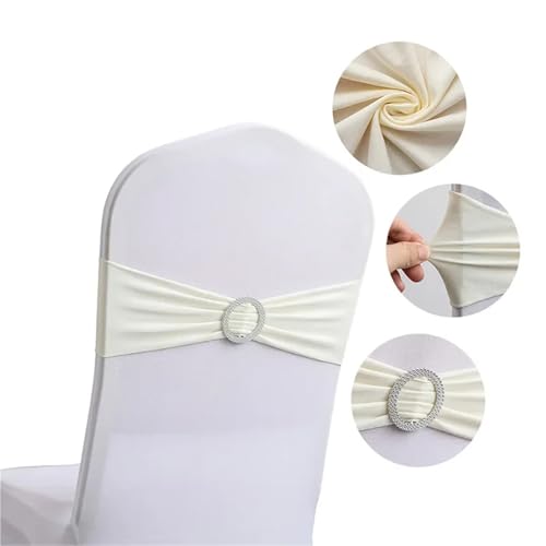 GMVZGQW Stuhl-Schärpen, Polyester, Spandex, Stretch-Stuhlbänder, Schleifen mit Schnalle, Schieber für Hochzeit, Bankett, Party, Dekoration für Party, Elfenbeinweiß, 20 Stück GMVZGQW Stuhl-Schärpen, Polyester, Spandex, Stretch-Stuhlbänder, Schleifen mit Schnalle, Schieber für Hochzeit, Bankett, Party, Dekoration für Party, Elfenbeinweiß, 20 Stück von GMVZGQW