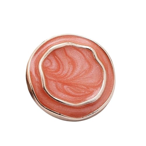 Goldfarbene Kunststoffknöpfe im Vintage-Stil, mehrfarbig, Knöpfe für Mantel, Windjacke, Pullover, Kleidung, Nähen, Bastelzubehör (Orange, 18 mm, 20 Stück) von GMVZGQW