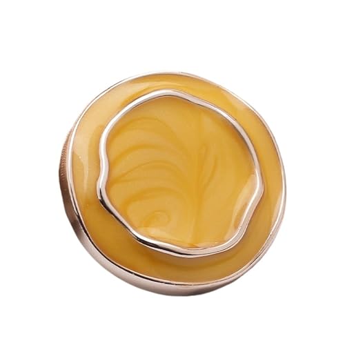 Goldfarbene Kunststoffknöpfe im Vintage-Stil, mehrfarbig, Knöpfe für Mantel, Windjacke, Pullover, Kleidung, Nähen, Bastelzubehör (gelb, 21 mm, 10 Stück) von GMVZGQW