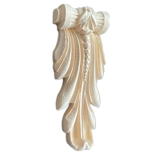 Holzapplikationen, 15 cm, dekorative Holzapplikationen, unlackierte Eiche, geschnitzt, Wellen-Blumen-Onlay, Aufkleber, Ecke, Möbel, Türdekoration, Bastelfigur für Schrankdekoration Holzapplikationen, 15 cm, dekorative Holzapplikationen, unlackierte Eiche, geschnitzt, Wellen-Blumen-Onlay, Aufkleber, Ecke, Möbel, Türdekoration, Bastelfigur für Schrankdekoration von GMVZGQW