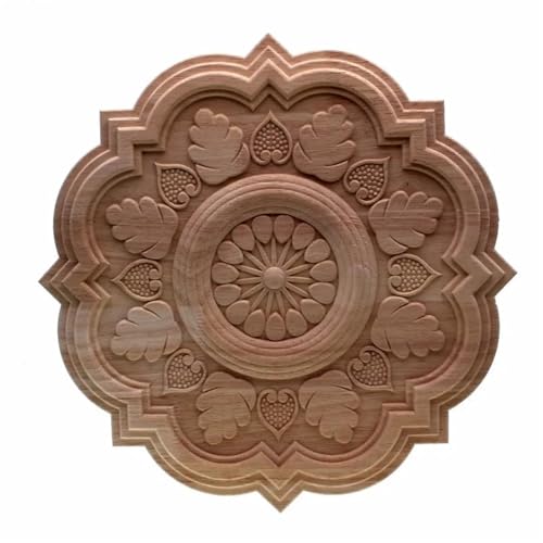 Holzapplikationen, Onlays, Schnitzerei, Holzapplikationen, Möbelschrank, unlackierte Holzleisten, Aufkleber für Schrankdekoration (20 cm) von GMVZGQW