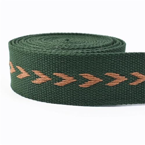 Köperband, 1/2/3/5 Meter, 38 mm, Gurtband, Polyester-Baumwollbänder für Taschen, Riemen, Gürtel, Schrägband, DIY, Kleidung, Nähzubehör für Heimwerker (Farbe 02,2 m) von GMVZGQW