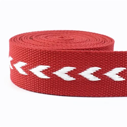 Köperband, 1/2/3/5 Meter, 38 mm, Gurtband, Polyester-Baumwollbänder für Taschen, Riemen, Gürtel, Schrägband, DIY, Kleidung, Nähzubehör für Heimwerker (Farbe 07, 3,0 m) von GMVZGQW