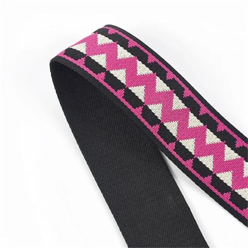 Köperband, 2/4/8 m, 38/50 mm, Nylon-Gurtband, 1,30 mm dick, Band, Taschenband, Kleiderband, Haustierhalsband, Gürtel, DIY, Nähzubehör für Heimwerker (roseriert, 38 mm - 8 m) von GMVZGQW