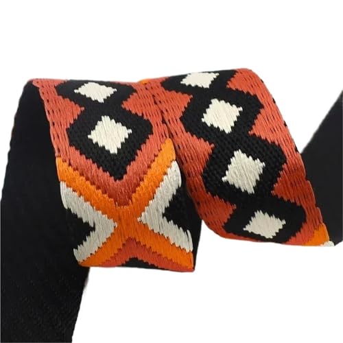 Köperband, 2/5/10 m, 38/50 mm, ethnisches Gurtband, vielseitiges Band, Tasche, Schultergurt, Kleidergürtel, Nähzubehör für Heimwerker (Farbe 03–38 mm, 10 m) von GMVZGQW