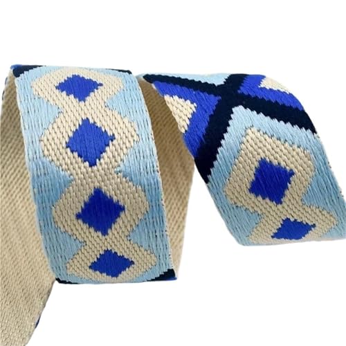 Köperband, 2/5/10 m, 38/50 mm, ethnisches Gurtband, vielseitiges Band, Tasche, Schultergurt, Kleidergürtel, Nähzubehör für Heimwerker (Farbe 13–38 mm, 10 m) von GMVZGQW
