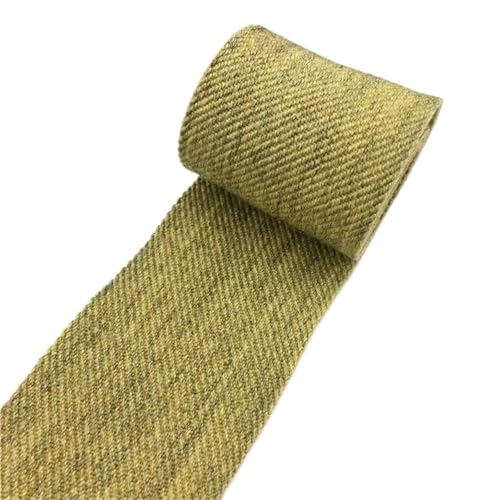 Köperband, 25 mm, 38 mm, Köperband, Polyester, Baumwolle, Schleifen, Bekleidungszubehör, handgefertigtes Band, Gurtband, 9,1 m zum Selbermachen, Gelb, 38 mm von GMVZGQW