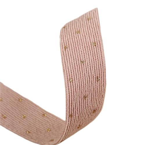 Köperband, 38 mm, 25 mm, 10 mm, Cordstoff, Bronze, Punkte, Bänder, DIY-Haarschleife, Zubehör, handgefertigtes Klebeband, 9,1 m für Heimwerker, Rosa, 10 mm von GMVZGQW