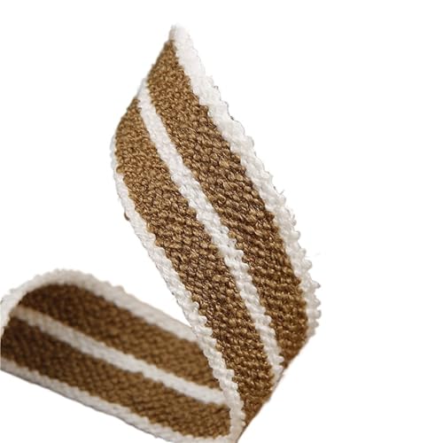 Köperband, 4,5 m, gestreiftes Baumwoll-Leinenband für Bastelarbeiten, Schleifen, Materialien, Festival, Geschenk, Kuchen, Blumenstrauß, Verpackung, Kleidung, Hutbesätze für Heimwerker (Dunkelgrün, 25 von GMVZGQW