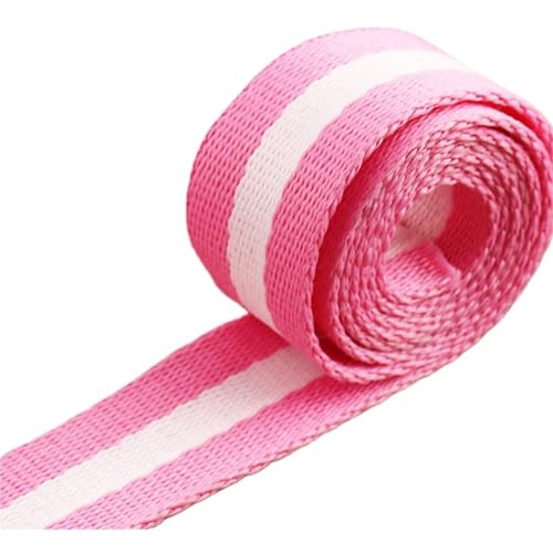 Köperband, 9,1 m, Baumwollband, gestreift, 25 mm, Geldbörsenriemen, Taschengriff, Baumwollgewebe, Schlüsselanhänger, Taschenriemen, Gürtel, Zubehör für Heimwerker (Farbe A) von GMVZGQW