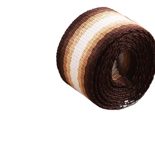 Köperband, 9,1 m, Baumwollband, gestreift, 25 mm, Geldbörsenriemen, Taschengriff, Baumwollgewebe, Schlüsselanhänger, Taschenriemen, Gürtel, Zubehör für Heimwerker (Farbe H) von GMVZGQW