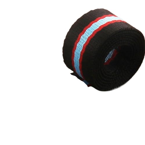 Köperband, 9,1 m, Baumwollband, gestreift, 25 mm, Geldbörsenriemen, Taschengriff, Baumwollgewebe, Schlüsselanhänger, Taschenriemen, Gürtel, Zubehör für Heimwerker (Farbe I) von GMVZGQW