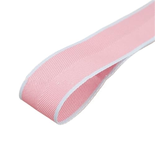 Köperband, Baumwollband, 38 mm, 25 mm, 16 mm, handgefertigtes Klebeband, DIY, Ansteckband, Haarschleifen, Zubehör, Verpackung, 9,1 m für Heimwerker (Rosa, 40 mm) von GMVZGQW