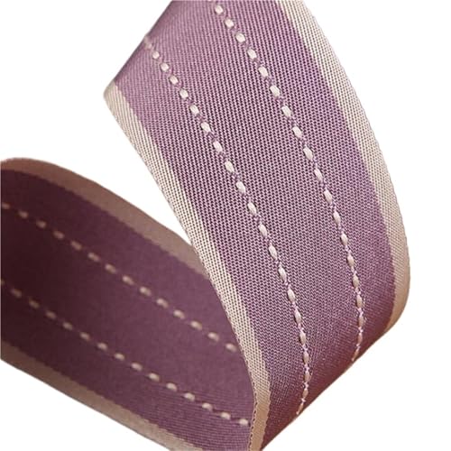 Köperband, gestreift, Denim-Stoffband, 25 mm, 38 mm, DIY, Satin, Fliege, Haar-Accessoires, handgefertigtes Klebeband, Nähen, Carfts, 20 Meter für DIY (lila, 38 mm) von GMVZGQW