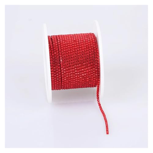 Kristall-Strass-Kette, 1,5 mm, Kristall-Strassband, Glasverzierung, zum Aufnähen, Kristall-Becherkette, Edelstein für selbstgemachten Schmuck, Zubehör zum Nähen von Schuhen, 4,5 m von GMVZGQW