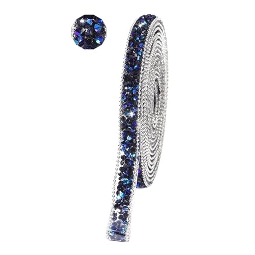 Kristall-Strass-Kette, 10/15 mm, selbstklebend, Harz, Strasssteinbesatz, Glitzer, Kristall-Strassband für selbstgemachte Schuhe, Taschen, Kleider, Dekoration zum Nähen von Schuhen (schwarzes AB, 15 mm Kristall-Strass-Kette, 10/15 mm, selbstklebend, Harz, Strasssteinbesatz, Glitzer, Kristall-Strassband für selbstgemachte Schuhe, Taschen, Kleider, Dekoration zum Nähen von Schuhen (schwarzes AB, 15 mm von GMVZGQW