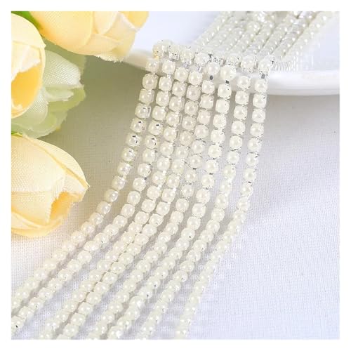 Kristall-Strass-Kette, 2 mm, Kristall-Perlen, Strass-Kette, silberfarbene Basisschale, Perlenkette zum Nähen, DIY, Kleidung, Zubehör, Zierleiste für Nähschuhe, Kristallklar, 2 mm - 91 cm Kristall-Strass-Kette, 2 mm, Kristall-Perlen, Strass-Kette, silberfarbene Basisschale, Perlenkette zum Nähen, DIY, Kleidung, Zubehör, Zierleiste für Nähschuhe, Kristallklar, 2 mm - 91 cm von GMVZGQW