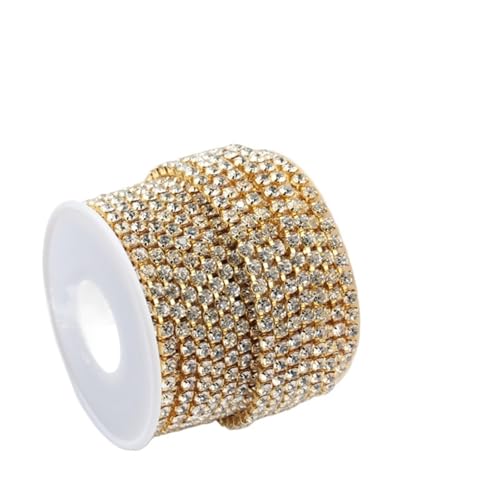 Kristall-Strass-Kette, 91 cm, 91 m/Rolle, Glitzer-Strass-Kette, zum Aufnähen, zum Aufnähen, zum Aufnähen, zum Aufnähen, für Kleidung, DIY, Bekleidungszubehör, Zierleiste, Tassenkette zum Nähen von Kristall-Strass-Kette, 91 cm, 91 m/Rolle, Glitzer-Strass-Kette, zum Aufnähen, zum Aufnähen, zum Aufnähen, zum Aufnähen, für Kleidung, DIY, Bekleidungszubehör, Zierleiste, Tassenkette zum Nähen von von GMVZGQW