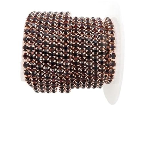 Kristall-Strass-Kette, Champagner-Gold-Basis, Glaskristall, Strass-Kette, 5 Größen, hohe Dichte, zum Aufnähen, Kleben, Heimwerken, Trimmen für Nähschuhe, SS16, 4 mm, 2 m Kristall-Strass-Kette, Champagner-Gold-Basis, Glaskristall, Strass-Kette, 5 Größen, hohe Dichte, zum Aufnähen, Kleben, Heimwerken, Trimmen für Nähschuhe, SS16, 4 mm, 2 m von GMVZGQW