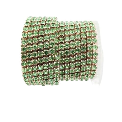 Kristall-Strass-Kette, Champagner-Gold-Basis, Glaskristall, Strasskette, 5 Größen, hohe Dichte, zum Aufnähen, Kleben, DIY, Trimmen für Nähschuhe, SS12, 3,0 mm, 9,1 m Kristall-Strass-Kette, Champagner-Gold-Basis, Glaskristall, Strasskette, 5 Größen, hohe Dichte, zum Aufnähen, Kleben, DIY, Trimmen für Nähschuhe, SS12, 3,0 mm, 9,1 m von GMVZGQW