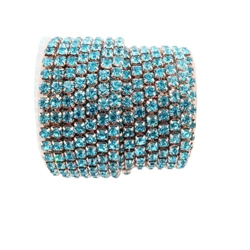 Kristall-Strass-Kette, Champagnerfarben, goldfarbene Basis, Glaskristall, Strass-Kette, 5 Größen, hohe Dichte, zum Aufnähen, Kleben, DIY, Trimmen für Nähschuhe, SS6, 2 mm, 9,1 m Kristall-Strass-Kette, Champagnerfarben, goldfarbene Basis, Glaskristall, Strass-Kette, 5 Größen, hohe Dichte, zum Aufnähen, Kleben, DIY, Trimmen für Nähschuhe, SS6, 2 mm, 9,1 m von GMVZGQW
