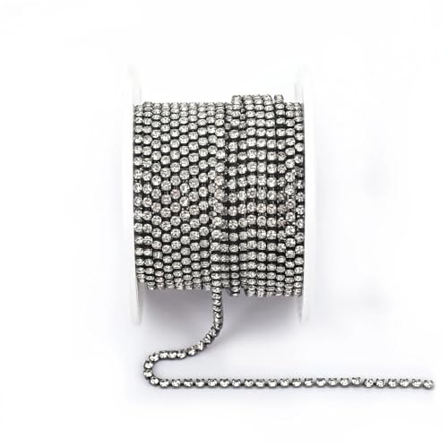 Kristall-Strass-Kette, zum Nähen, rote Glas-Strass-Kette, Zierband für Kleidung, DIY, Handwerk, zum Nähen von Schuhen, SS6, 9,1 m von GMVZGQW