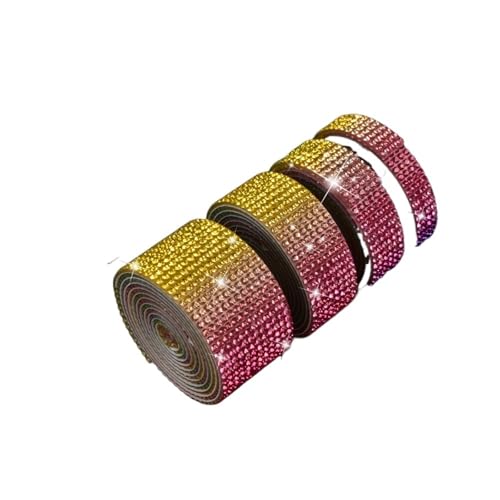 Kristall-Strass-Streifen, selbstklebend, handgefertigt, zum Nähen von Schuhen, Regenbogenfarben, Größe L von GMVZGQW