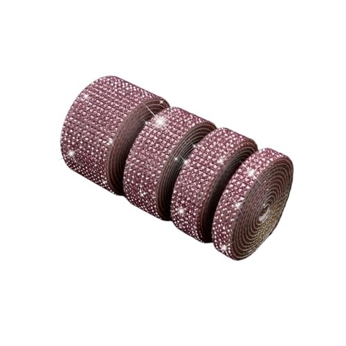 Kristall-Strass-Streifen, selbstklebend, handgefertigt, zum Nähen von Schuhen (Hellviolett, L) von GMVZGQW