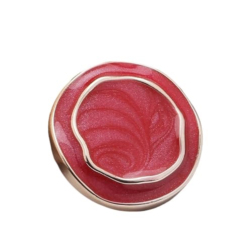 Kunststoff-Knöpfe im Vintage-Stil, goldfarben, mehrfarbig, für Mantel, Windjacke, Pullover, Kleidung, Nähen, Bastelzubehör (rot, 25 mm, 4 Stück) von GMVZGQW