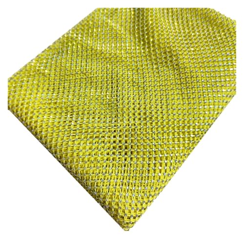 Mehrfarbige Strass-Netz-Applikation, Stoff mit Strasssteinen, SS10, Kristall-Nähband, für Heimwerker (Gelb AB, 40 x 50 cm) von GMVZGQW