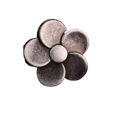 Metallknöpfe, Blume, Vintage, Gold, Antik-Silber, Schwarz, Nähzubehör, Stricken, Damenkleid (Schwarz, 11,5 mm (12 Stück)) von GMVZGQW