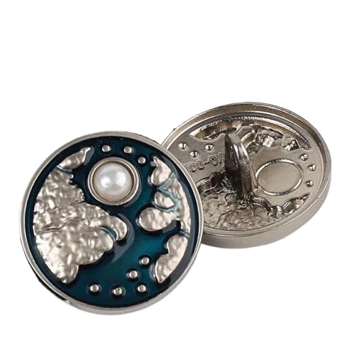 Metallknöpfe, Motiv: Sonne, Mond, Nähnaht, Gold, handgefertigt, DIY, Kleidung, Dekoration, 10 Stück (Farbe 02) von GMVZGQW