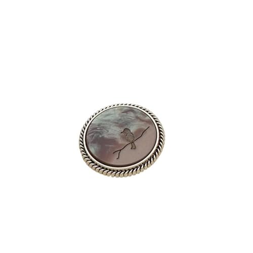 Metallknöpfe im Vintage-Stil, goldfarben, für selbstgemachte Jacken, Mäntel, Handwerk, Kleidung, Nähzubehör, 6 Stück, 18/22/25 mm (Braun, 22 mm, 6 Stück) von GMVZGQW