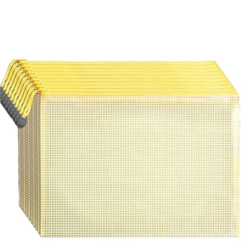 Netztasche A3/A4/A5/A6, Netz-Reißverschlusstasche, Dokumententasche, wasserdicht, Reißverschluss, Aktenordner, Schule, Bürobedarf, Federmäppchen, Kosmetik, Make-up-Tasche für Reisen (Gelb, A6 (12 x 16 von GMVZGQW