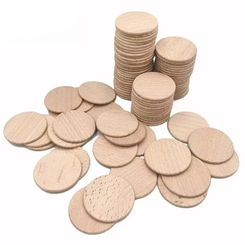 ONLAYS 100 Stück unlackierte Holzapplikationen für Schrankdekoration 25-70 mm von GMVZGQW