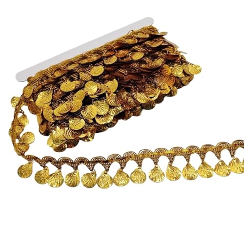 Quasten-Nähborte, 2/9 Meter, geflochtene Spitze, Fransen-Pailletten, Quastenband, Bühnenaufführung, Anzüge, Hochzeitskleid, Dekorationen für lateinamerikanische Kleider, Farbe: 21,2 m von GMVZGQW