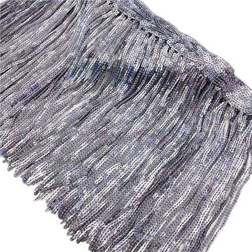 Quasten-Nähborte, 20 cm, Pailletten, Quaste, Spitze, Fransenbesatz, Netzstoff, DIY, Performance, Rock, Hochzeitskleid, Dekoration, Nähmaterial für lateinisches Kleid (Farbe 13) von GMVZGQW