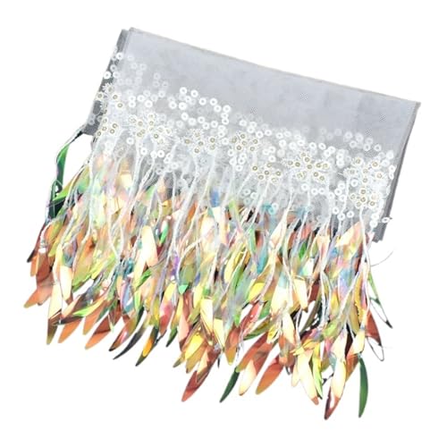 Quasten-Nähborte 1/2/3/4 Jahre, 15 cm, Pailletten-Quaste, Tringe zum Nähen von Kleidung, Spitzenbesatz, Stoff, Hochzeitskleid, DIY, Kleidungszubehör für lateinamerikanische Kleider, 15 cm - 4,5 m von GMVZGQW