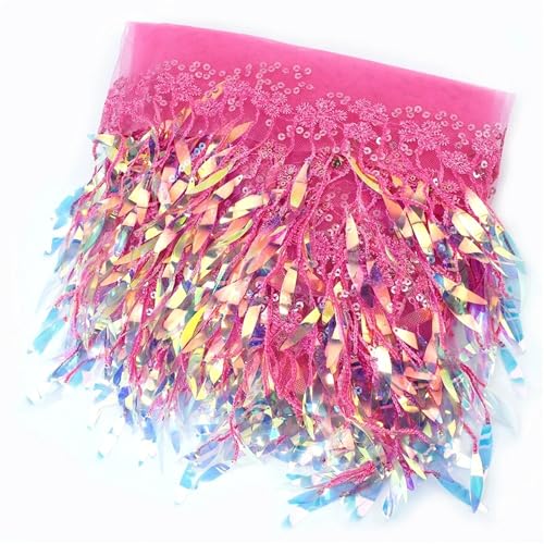 Quasten-Nähborte 1/2/3/4 Jahre, 15 cm, Pailletten-Quaste, Tringe zum Nähen von Kleidung, Spitzenbesatz, Stoff, Hochzeitskleid, DIY-Kleidungszubehör für lateinamerikanische Kleider, Farbe: 08,15 cm - 2 von GMVZGQW