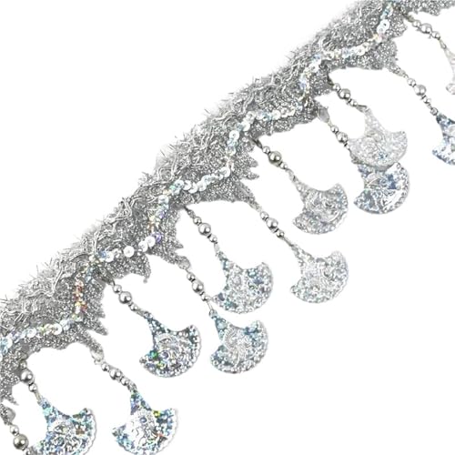 Quasten-Nähborte 1–5 m, Quaste, Pailletten, Anhänger, Gurtband, Gold, Silber, Spitzenbesatz, Fransen, Tanzkleidung, Dekoration, Quasten, Band, DIY, Nähen für lateinamerikanische Kleider (Silber, 4,10 Quasten-Nähborte 1–5 m, Quaste, Pailletten, Anhänger, Gurtband, Gold, Silber, Spitzenbesatz, Fransen, Tanzkleidung, Dekoration, Quasten, Band, DIY, Nähen für lateinamerikanische Kleider (Silber, 4,10 von GMVZGQW
